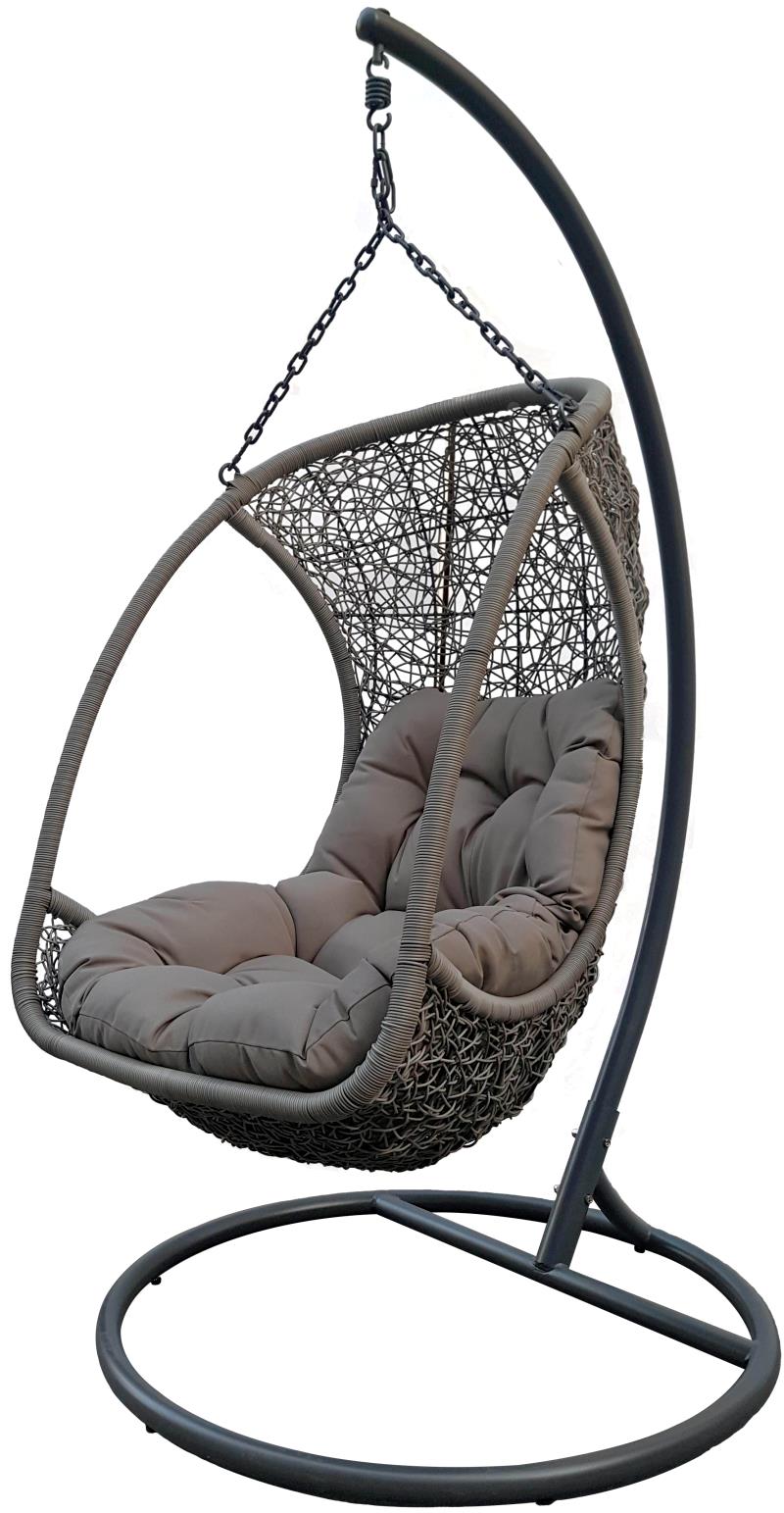 EGG HANGING CHAIR 78Χ70Χ120CM GREY