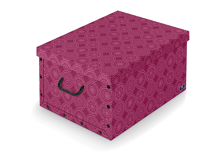 DOMOPAK BOX WITH HANDLES PURPLE/GREY