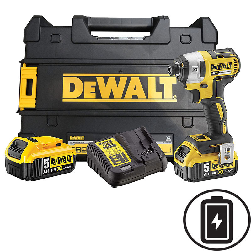 DEWALT DCF887P2-QW IMPACT DRILL BATTERY 18V 2X5AH