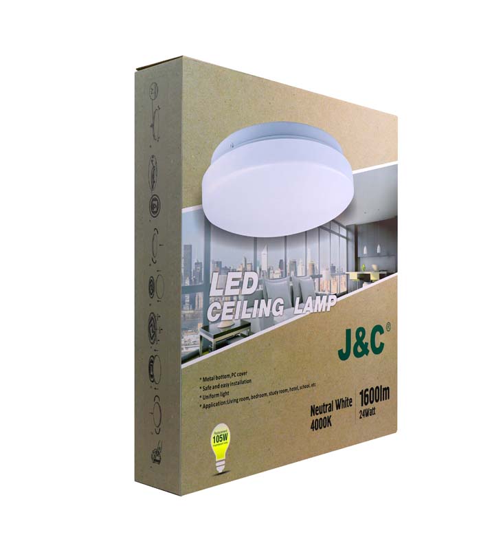 J&C LED 24W CEILING LIGHT 4000K IP20 Ø330MM