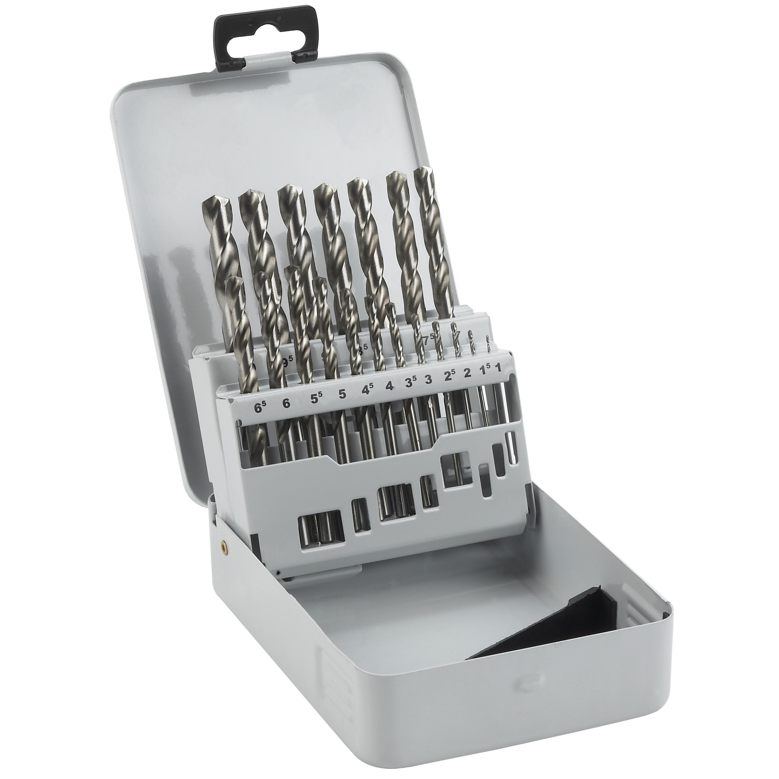 CROWNMAN 19PCS HSS TWIST DRILLS 1-10mm