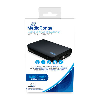 MEDIARANGE POWER BANK  DUAL USB 8,8