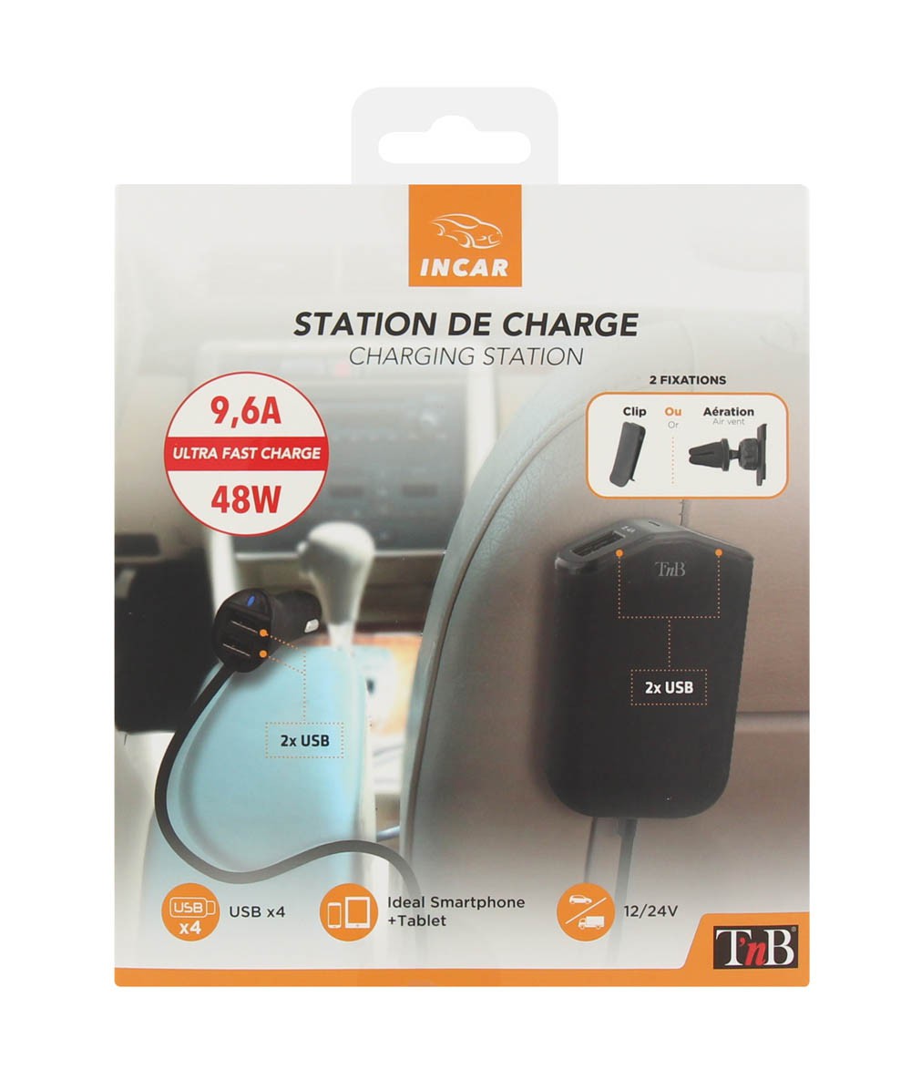 TNB CAR CHARGER 4USB PORTS 9,6