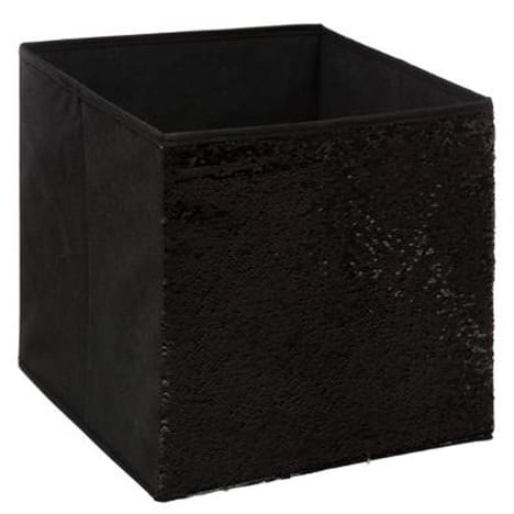 SEQUIN NON WOVEN BOX BLACK