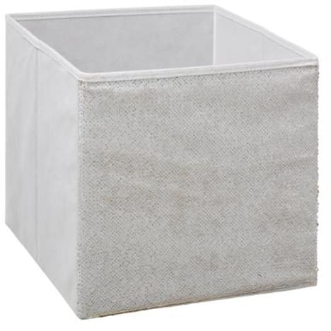 SEQUIN NON WOVEN BOX WHITE