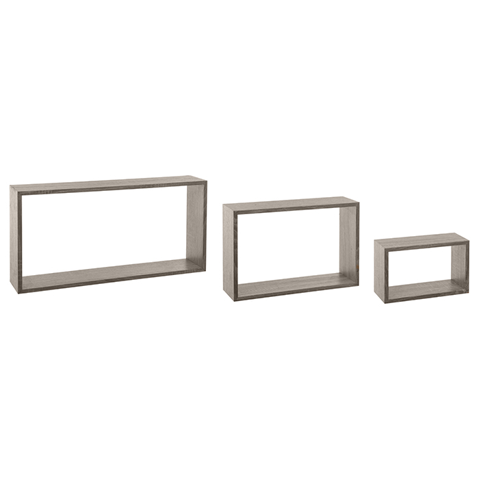 5FIVE 138958D WALL SHELF RECTANGULAR OAK GREY 3PCS