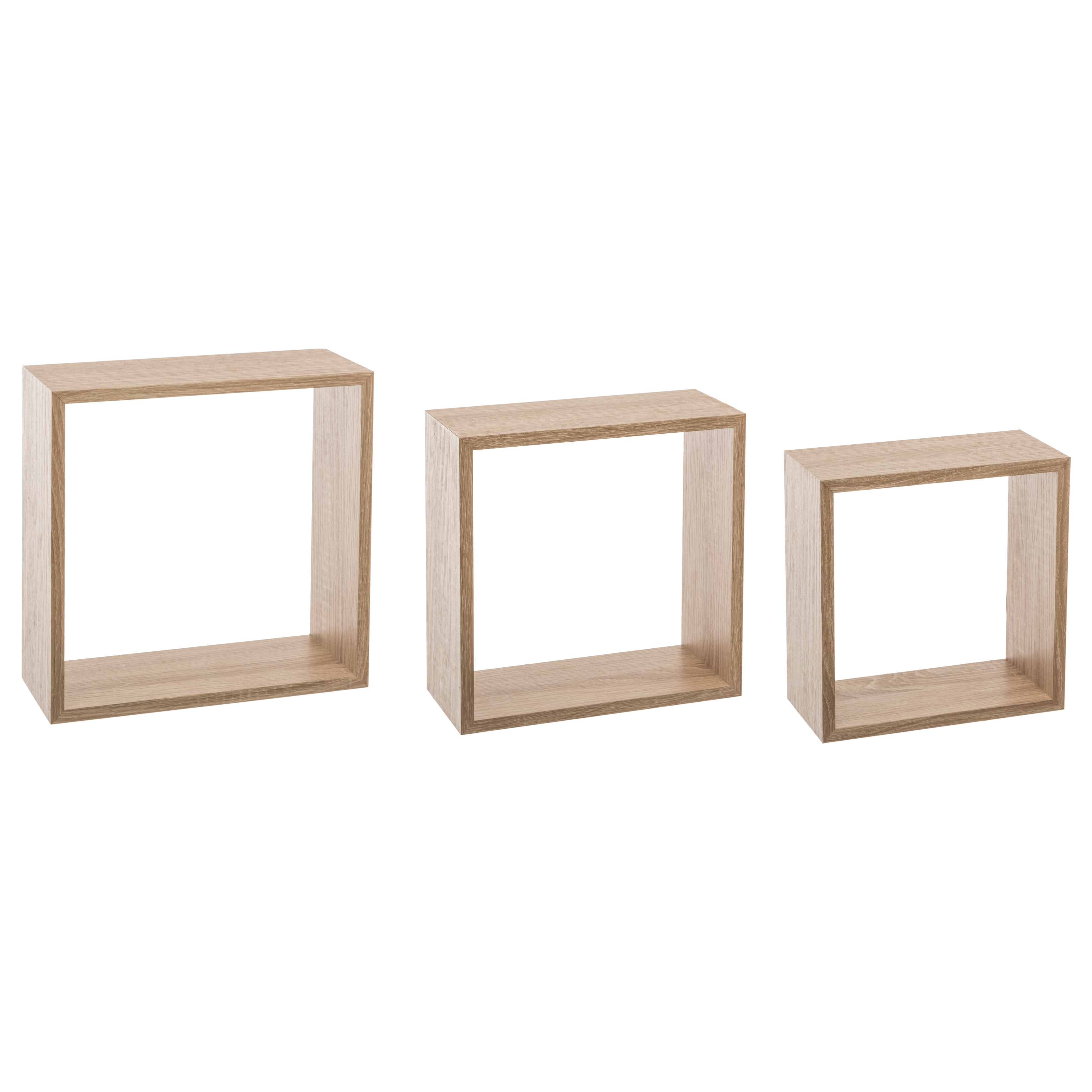 WALL SHELF CUBE OAK NAT LX3