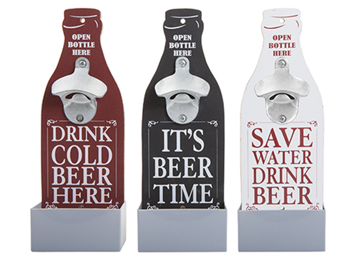 WALL BOTTLE OPENERS WITH HANDTAG