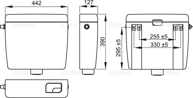 ALCAPLAST UNIVERSAL WC CISTERN