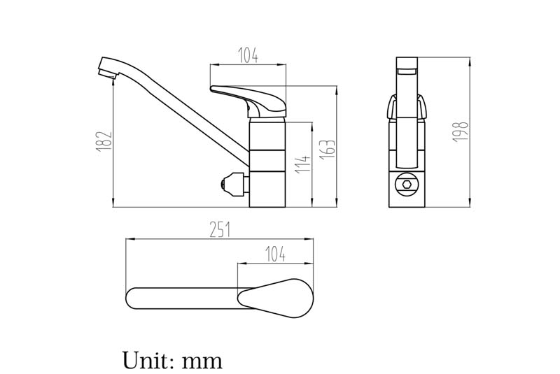 SP KITCHEN MIXER 3 WAY A