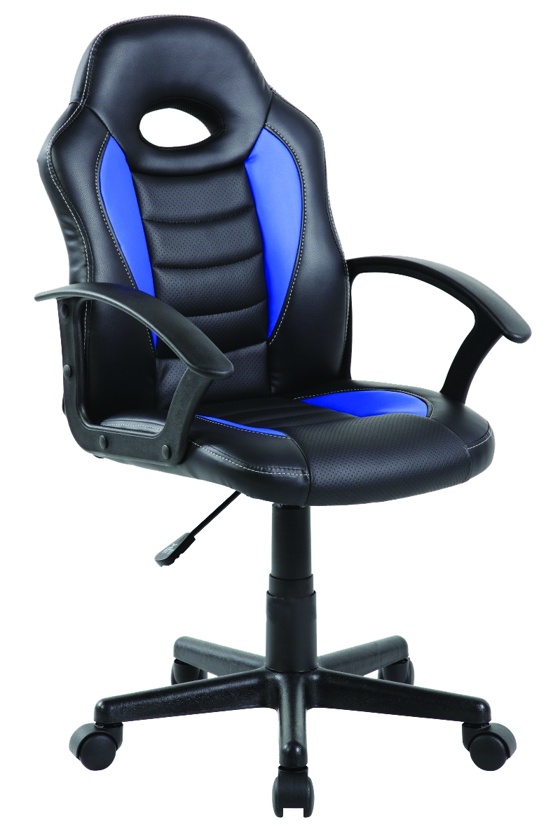 THETA OFFICE CHAIR BLACK-BLUE 55Χ56CM