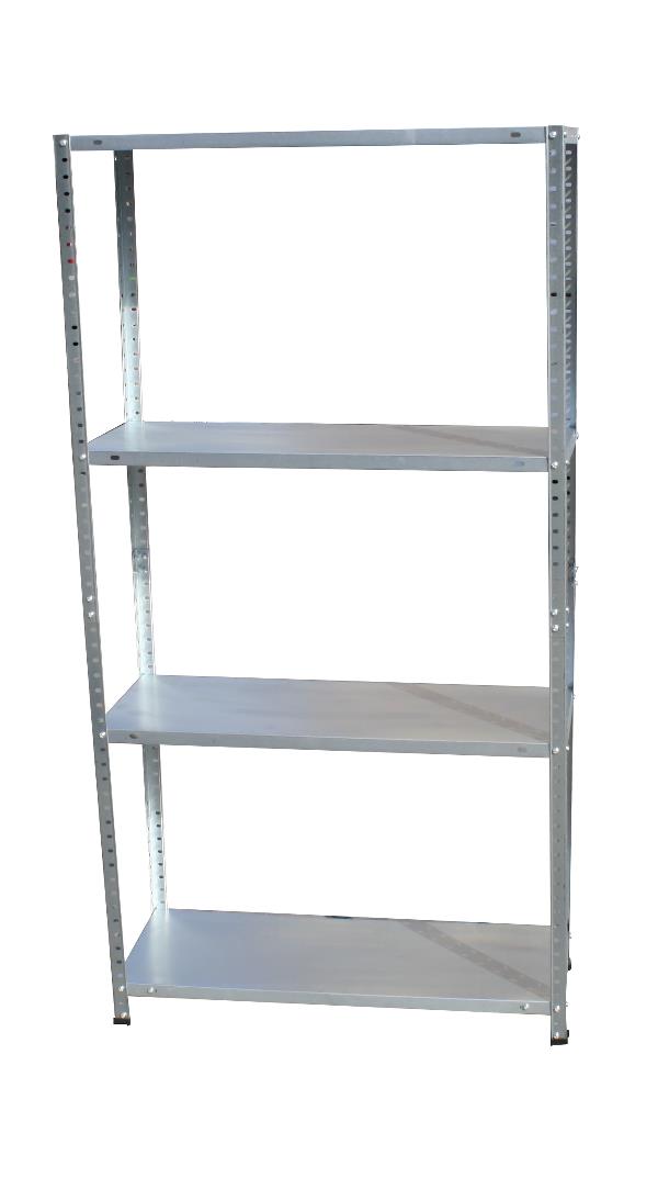 TIDDY BOLTED 4 METAL RACK GALVANIZED 70X30X145CM 30KG