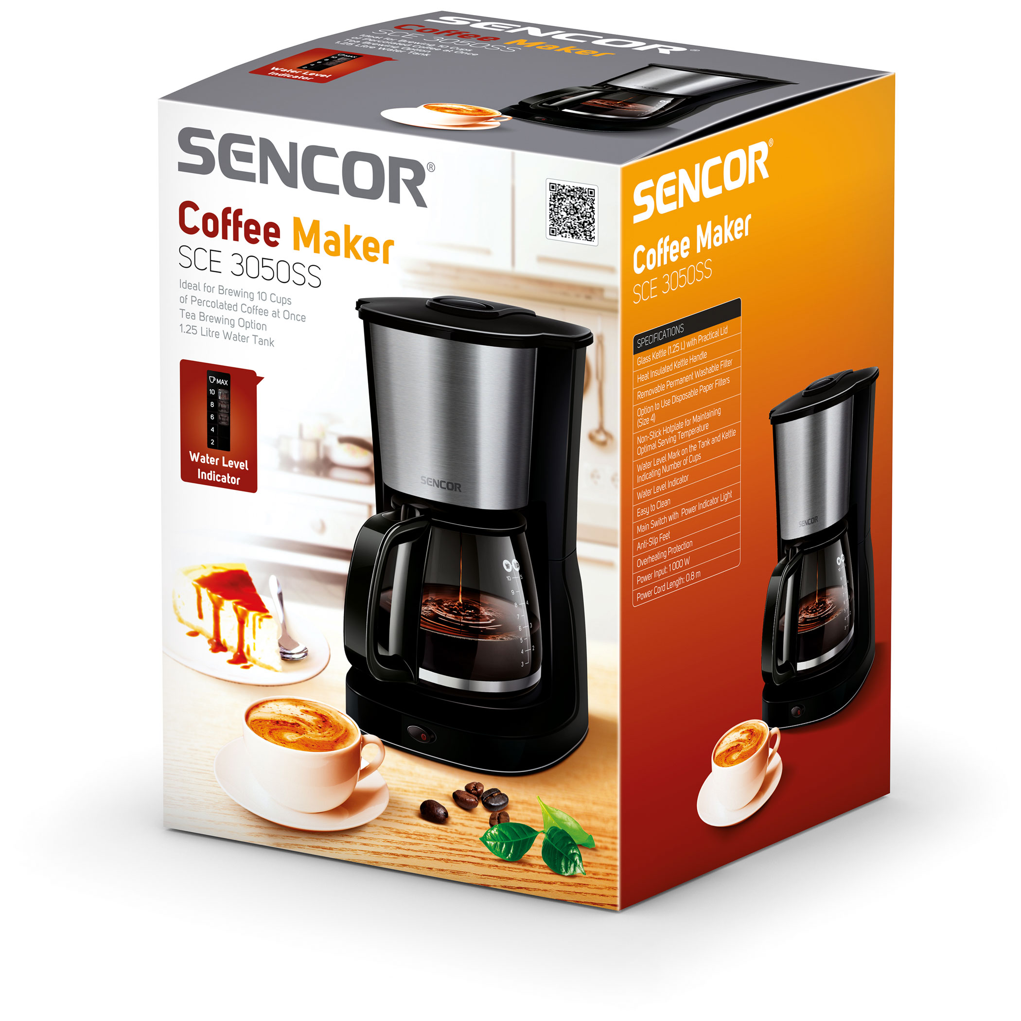 SENCOR SCE3050SS COFFEE MAKER 1.25L