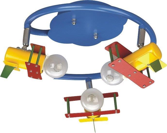 SUPERLIGHTS 'OLD PLANE' CHILDREN'S CEILING LIGHT 3xE14