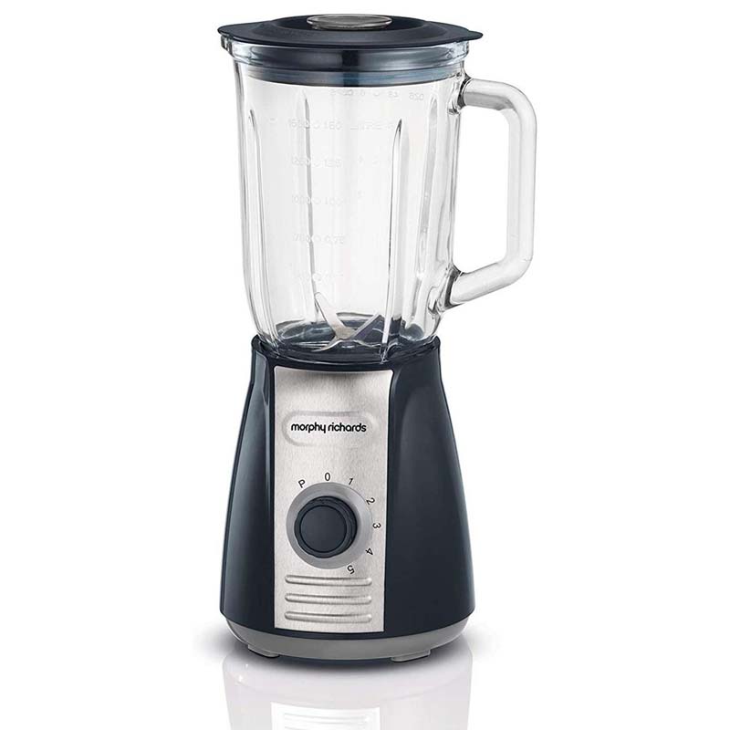 MORPHY RICHARDS 403010 TABLE TOP BLENDER WITH ICE CRUSHER STEEL BLADES, 1.5L 600W, GREY