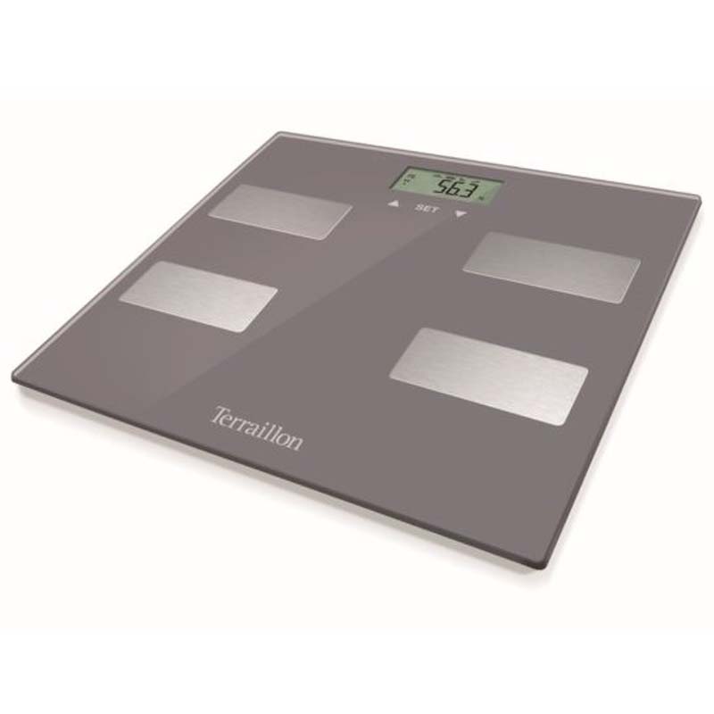 TERAILLON SCAN SLIM GREY DIGITAL SCALE AND BODY FAT ANALYSER