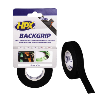 HPX BACKGRIP TAPE BLACK 16MMX5M