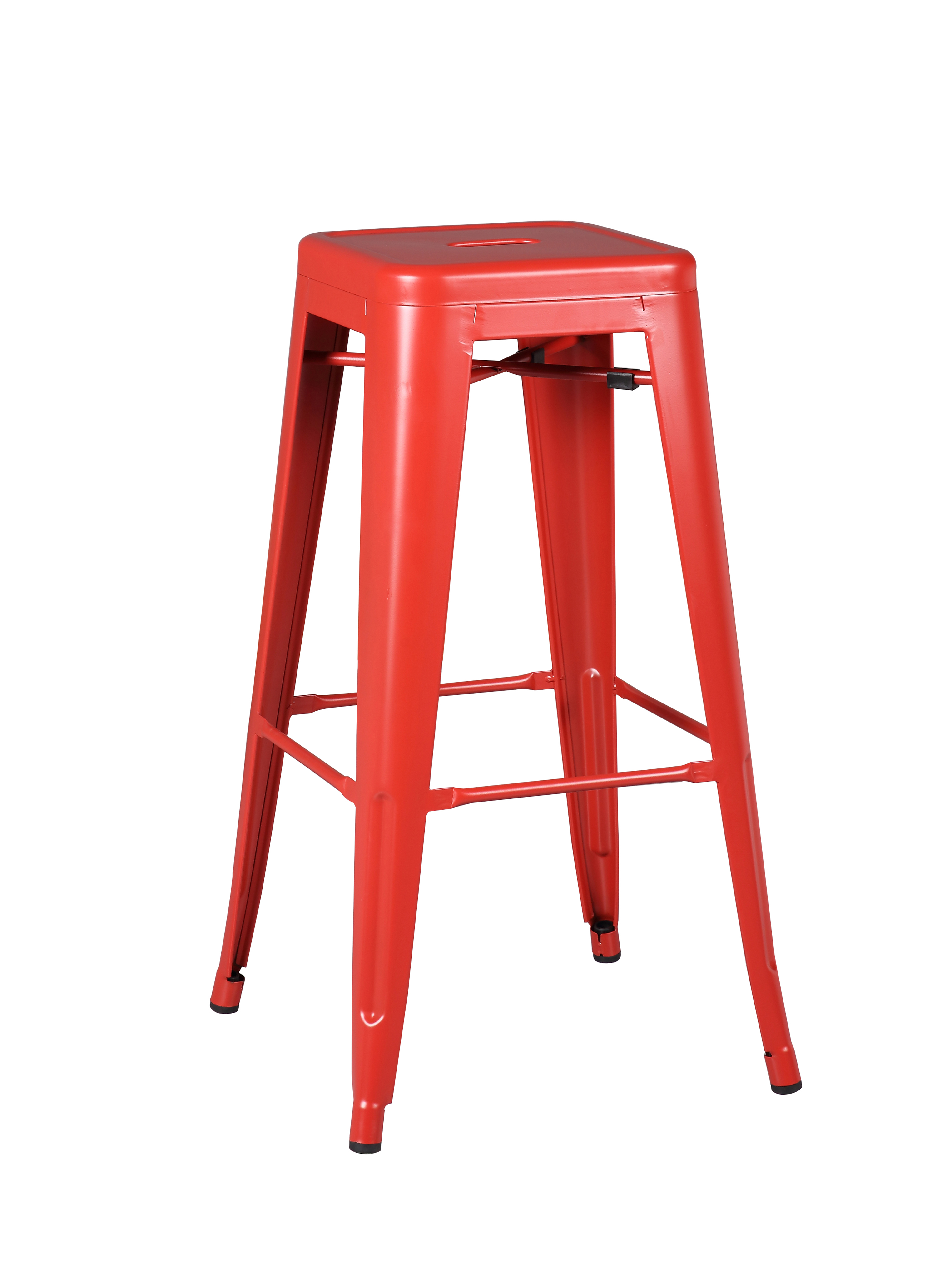 JONES STOOL RED 43X43X77CM