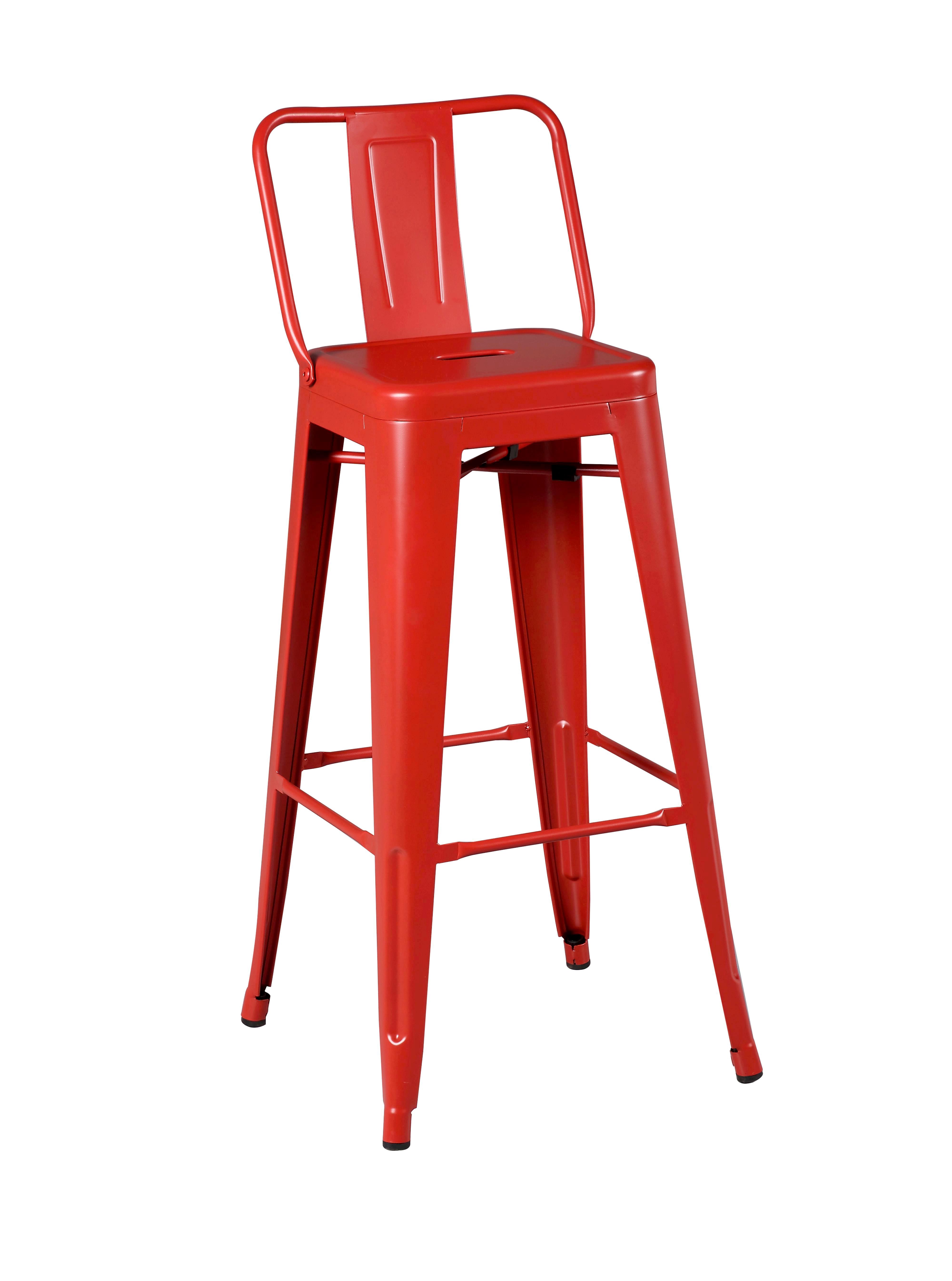 JONES STOOL CHAIR RED 43 X 43 X 100CM