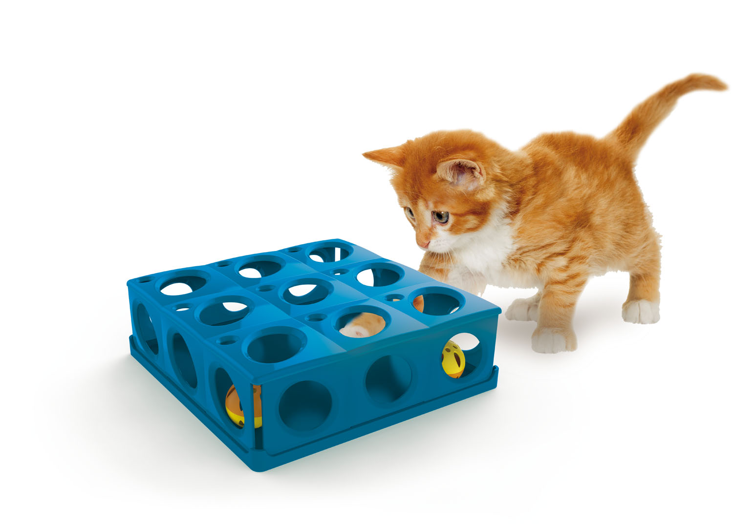 GΕORPLAST TRICKY CAT TOY WITH 2 BALLS