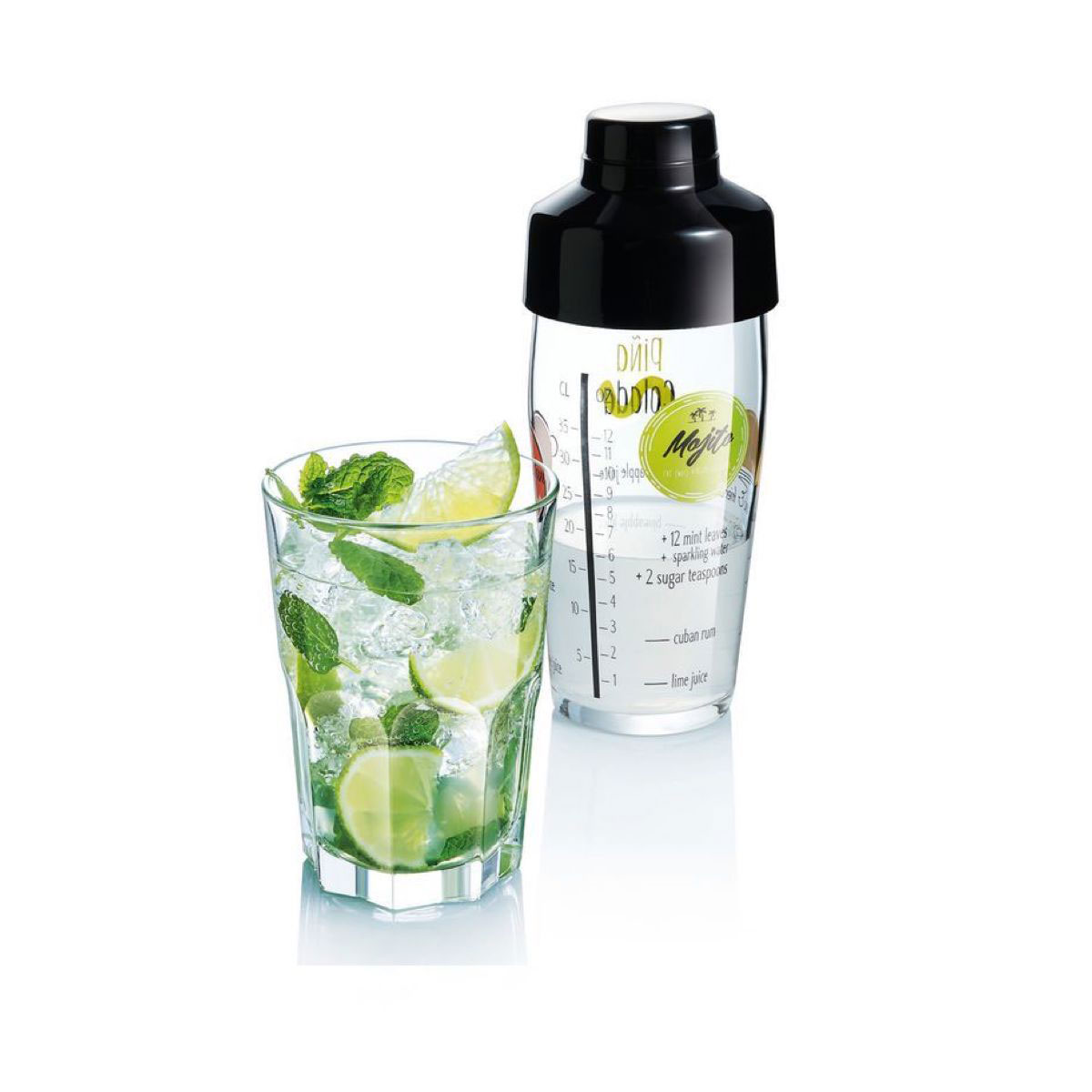 LUMINARC COCKTAIL BAR  MOJITO SET WITH SHAKER 5PCS