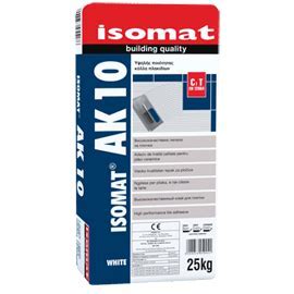 ISOMAT AK-10 ΚΟΛΛΑ ΠΛΑΚΙΔΙΩΝ C1 ΛΕΥΚΟ 25KG