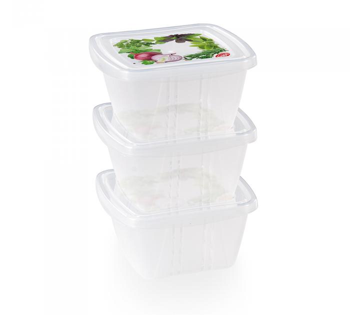 SNIPS FRESH CONTAINER SQUARE  0.25LTR  3PCS