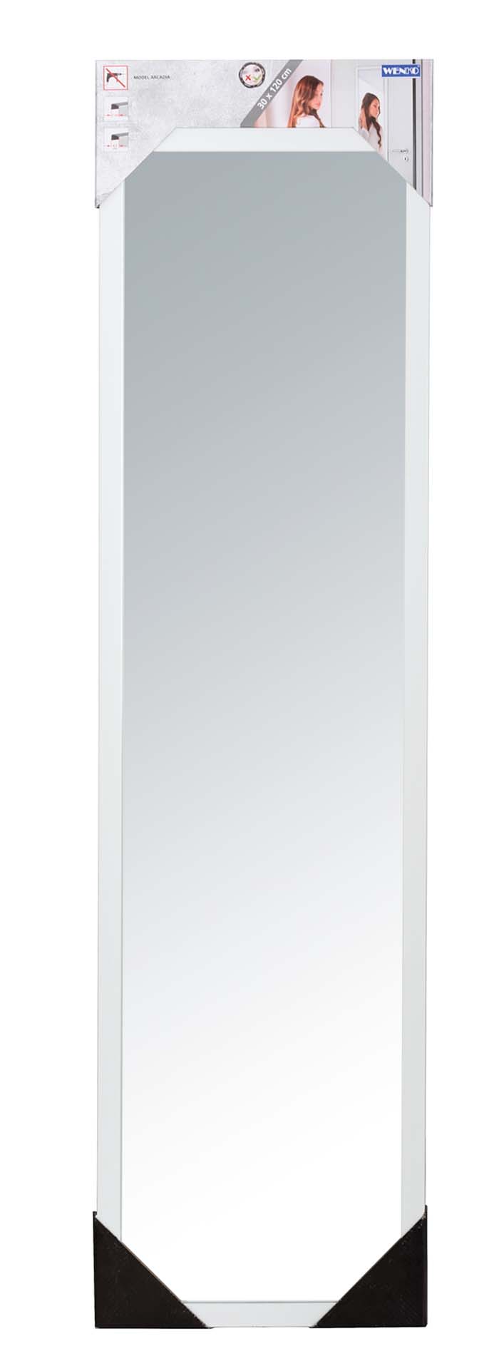 WENKO DOOR MIRROR ARCD WHT 120X30