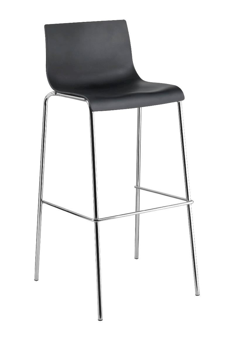 FLORA KITCHEN STOOL PP SEAT BLACK