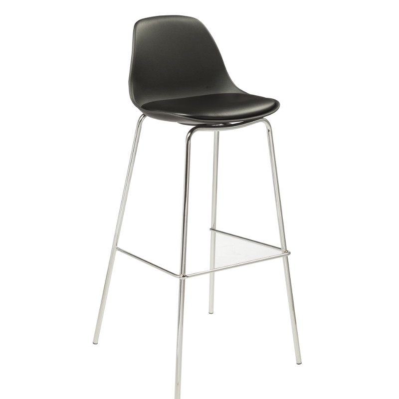 NORA KITCHEN STOOL PP SEAT BLACK