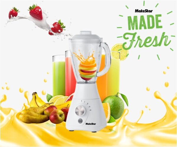 MATESTAR MAT-003B BLENDER+GRINDER GLASS JAR 550W