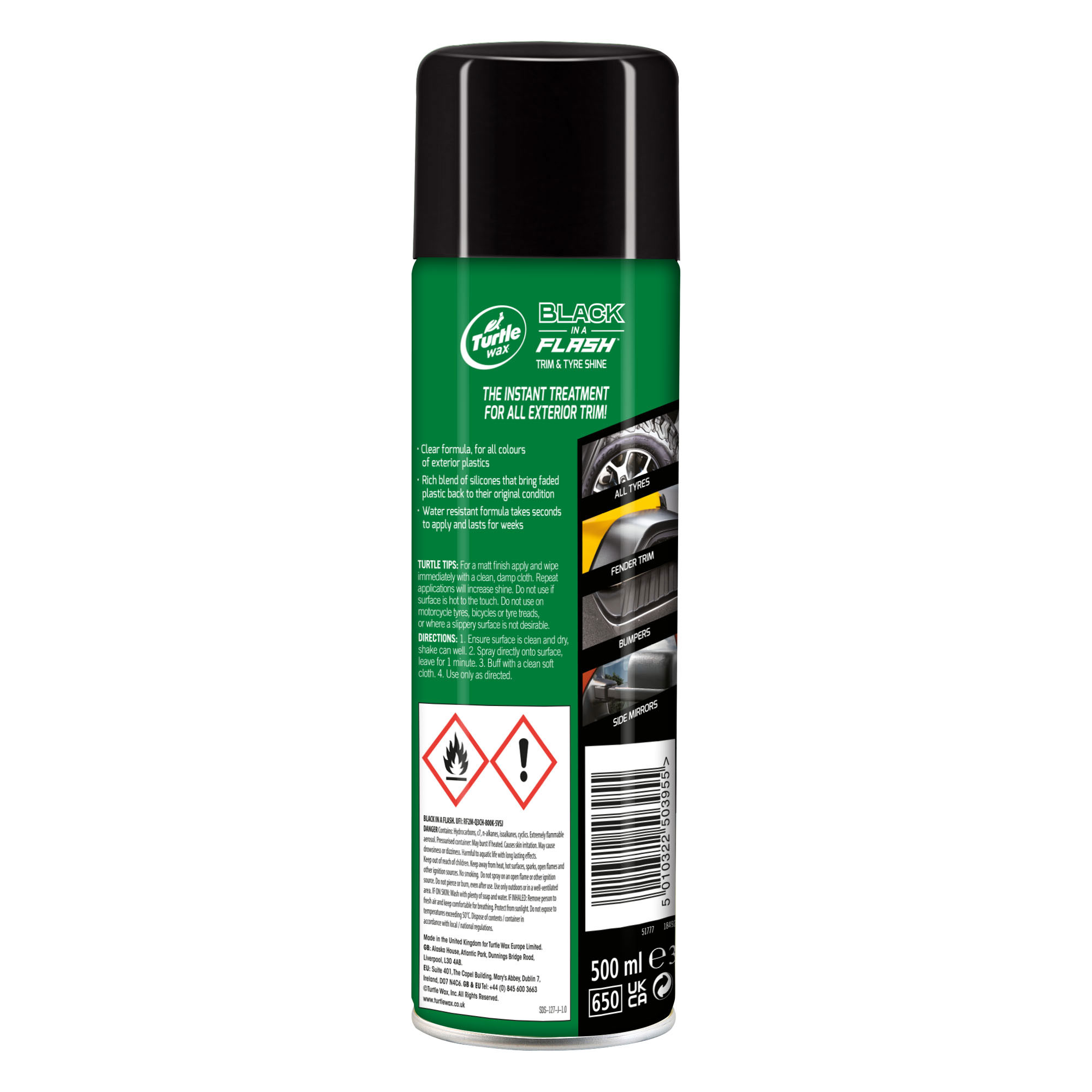 TURTLE WAX BLACK IN A FLASH AERO 500ML