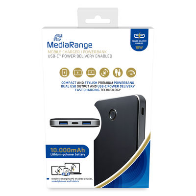 MEDIARANGE POWER BANK 10.000 MAH USB-C