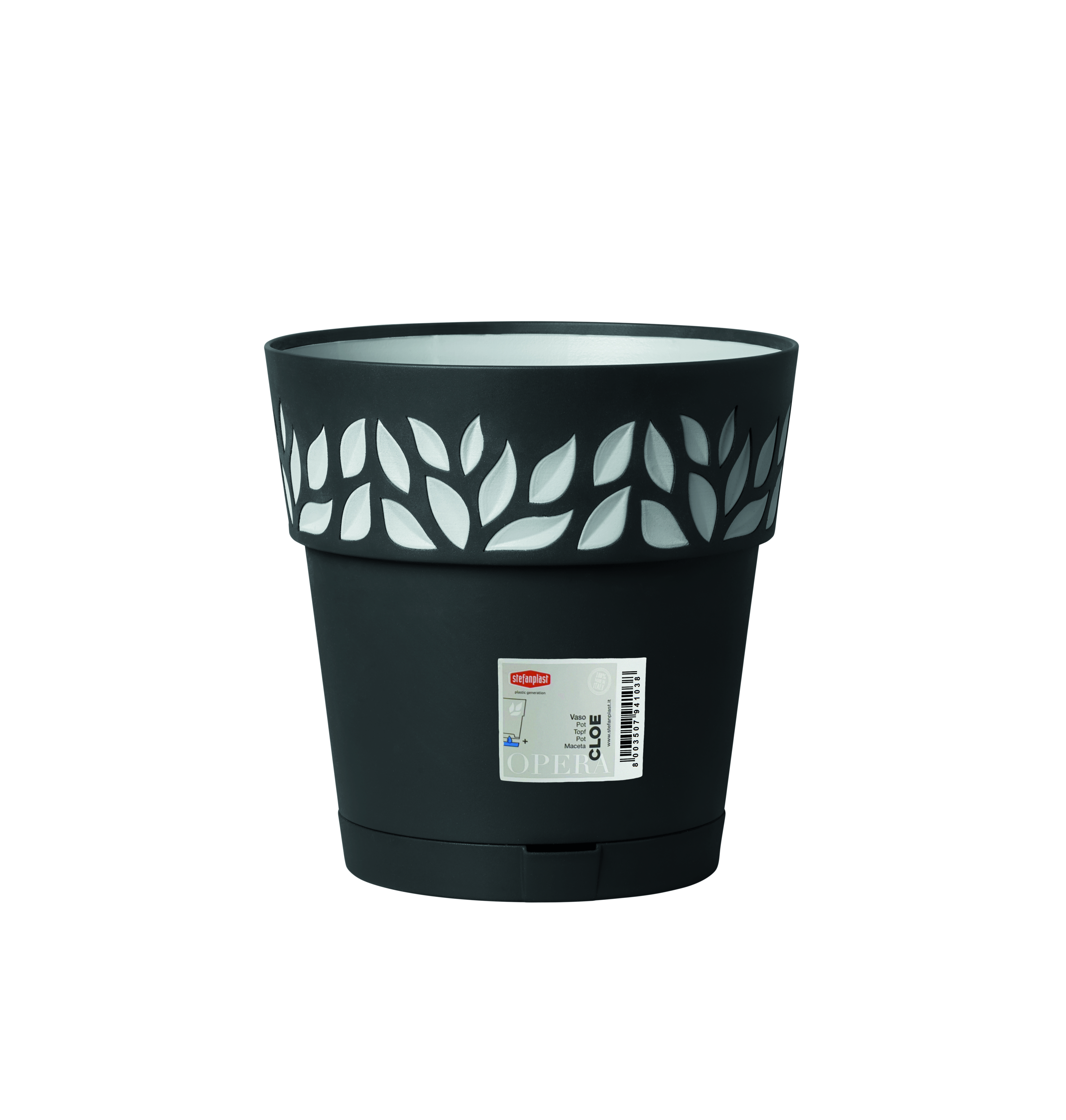 STEFANPLAST CLOE POT 25CM ANTHRACITE