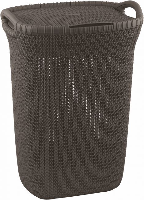 CURVER KNIT LAUNDRY BASKET 57LTR  BROWN