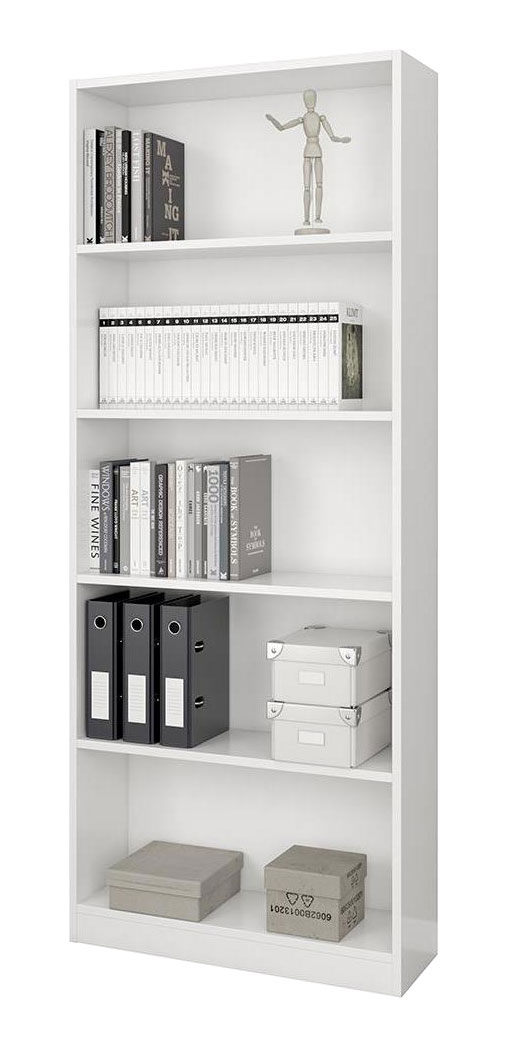 FORES STYLUS BOOKCASE MATTE WHITE 201X80X28CM