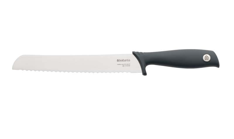 BRABANTIA BREAD KNIFE, TASTY+ - DARK GREY