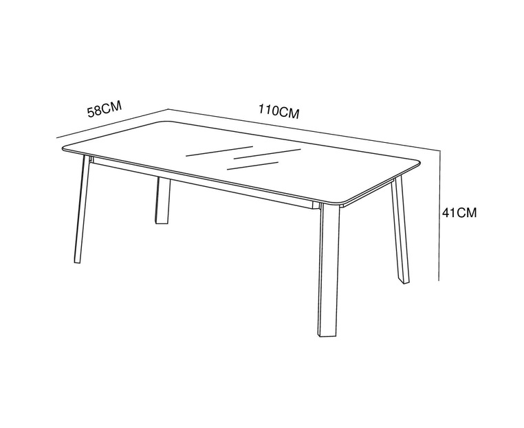 MASSA COFFEE TABLE 110X58X41CM - WHITE