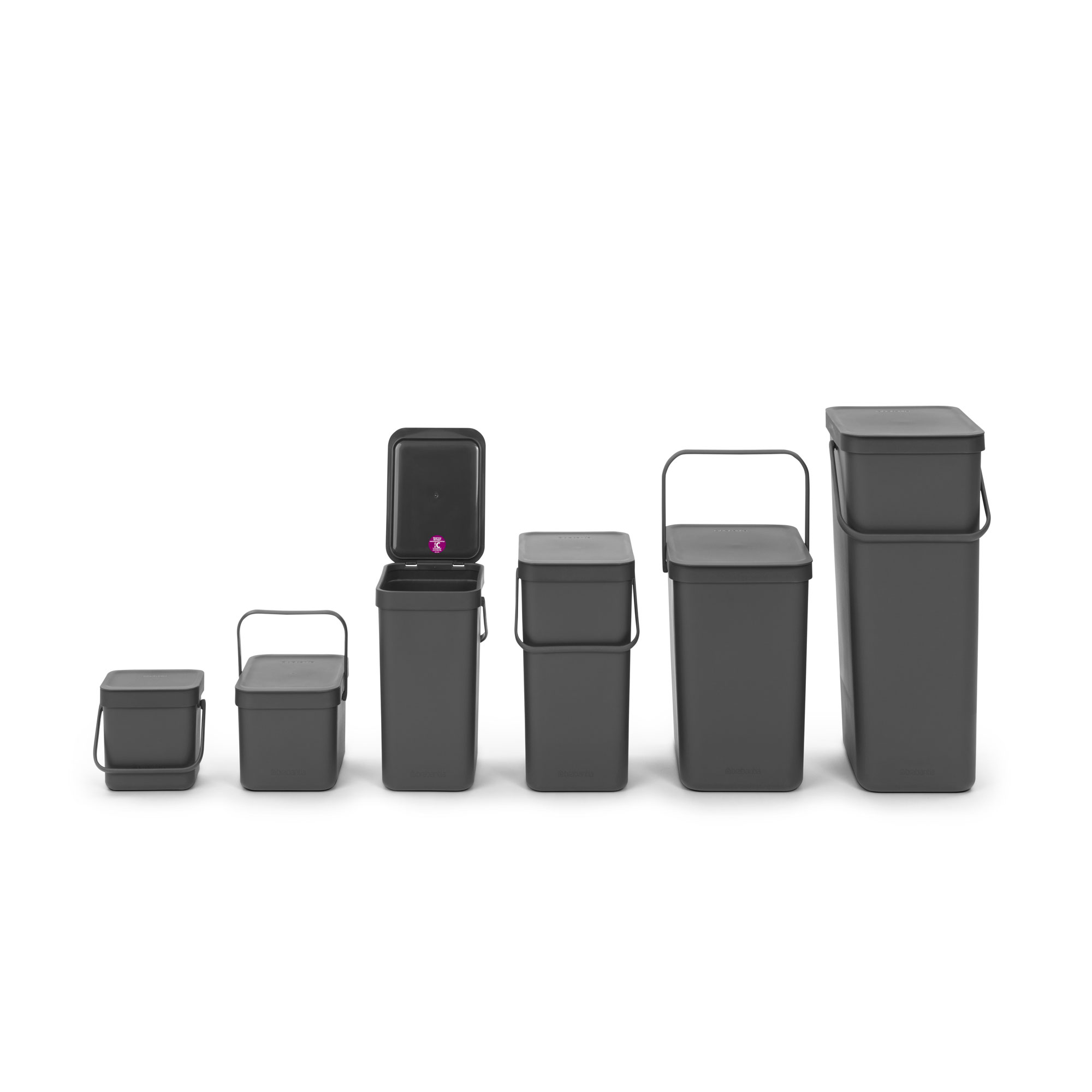 BRABANTIA SORT & GO WASTE BIN 12L GREY