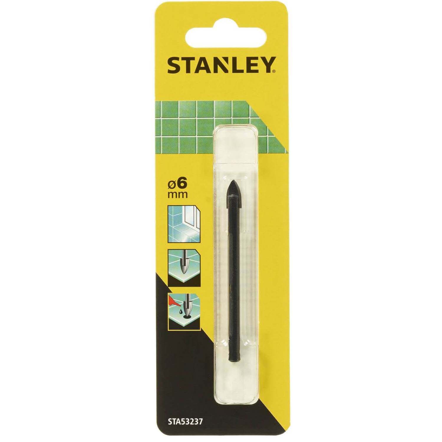 STANLEY DRILL BIT TILE & GLASS 6MM