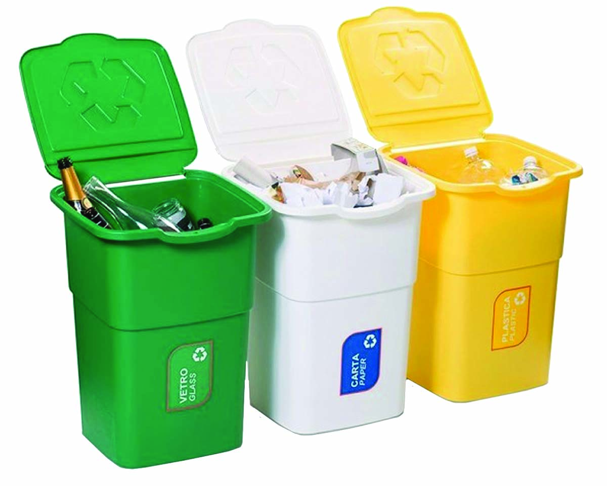 RECYCLING BINS 3PCS 50L