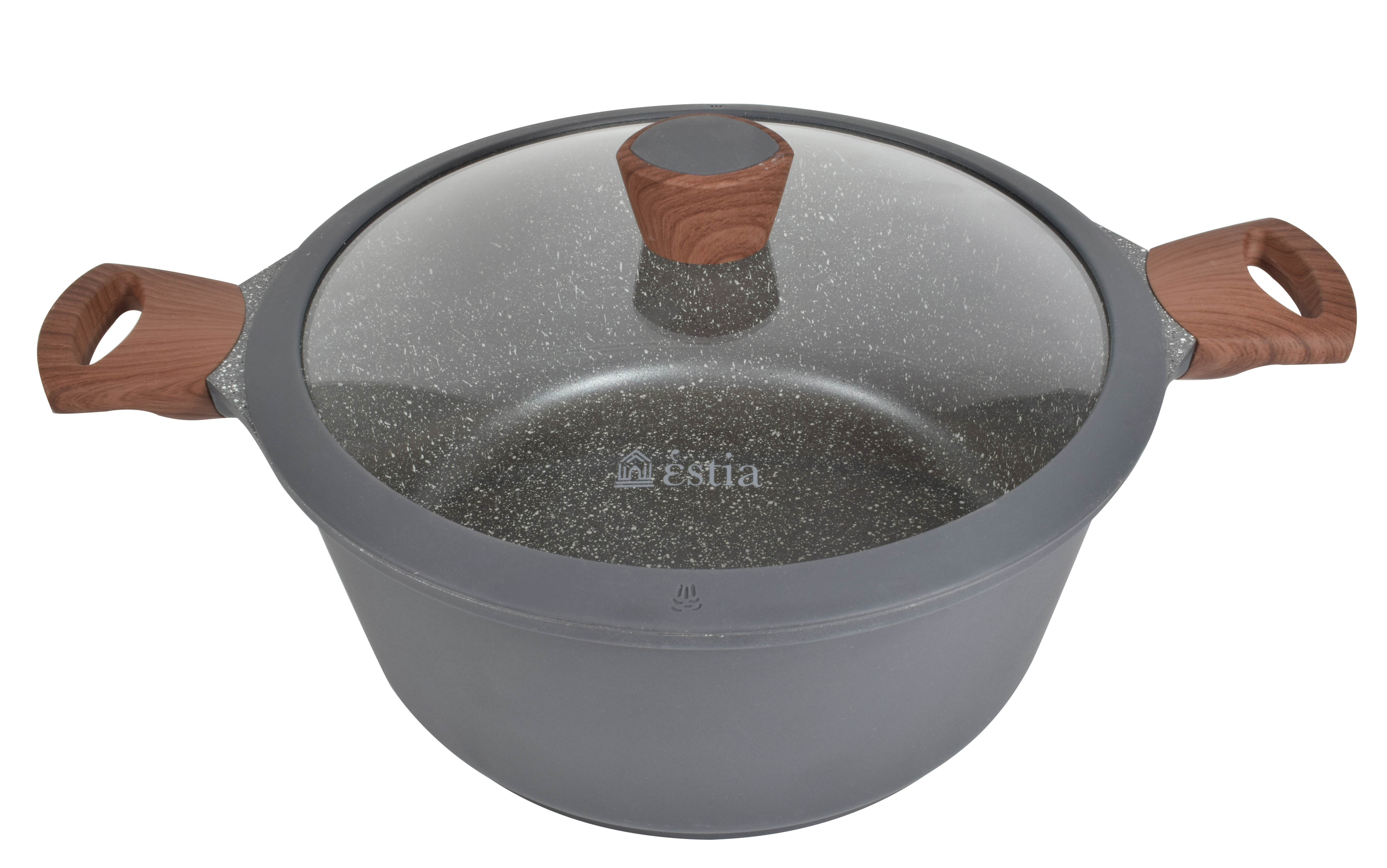 ESTIA STONE CASSEROLE WITH LID 20CM