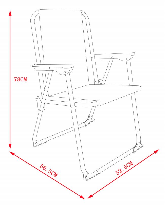 BELLA PICNIC CHAIR 56X52X78CM