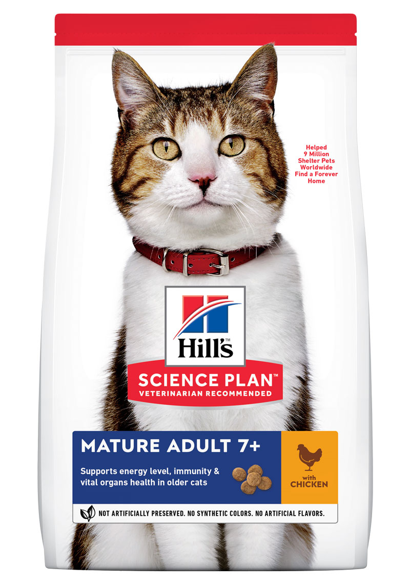 HILLS SCIENCE PLAN MATURE CAT FOOD CHICKEN 1.5KG