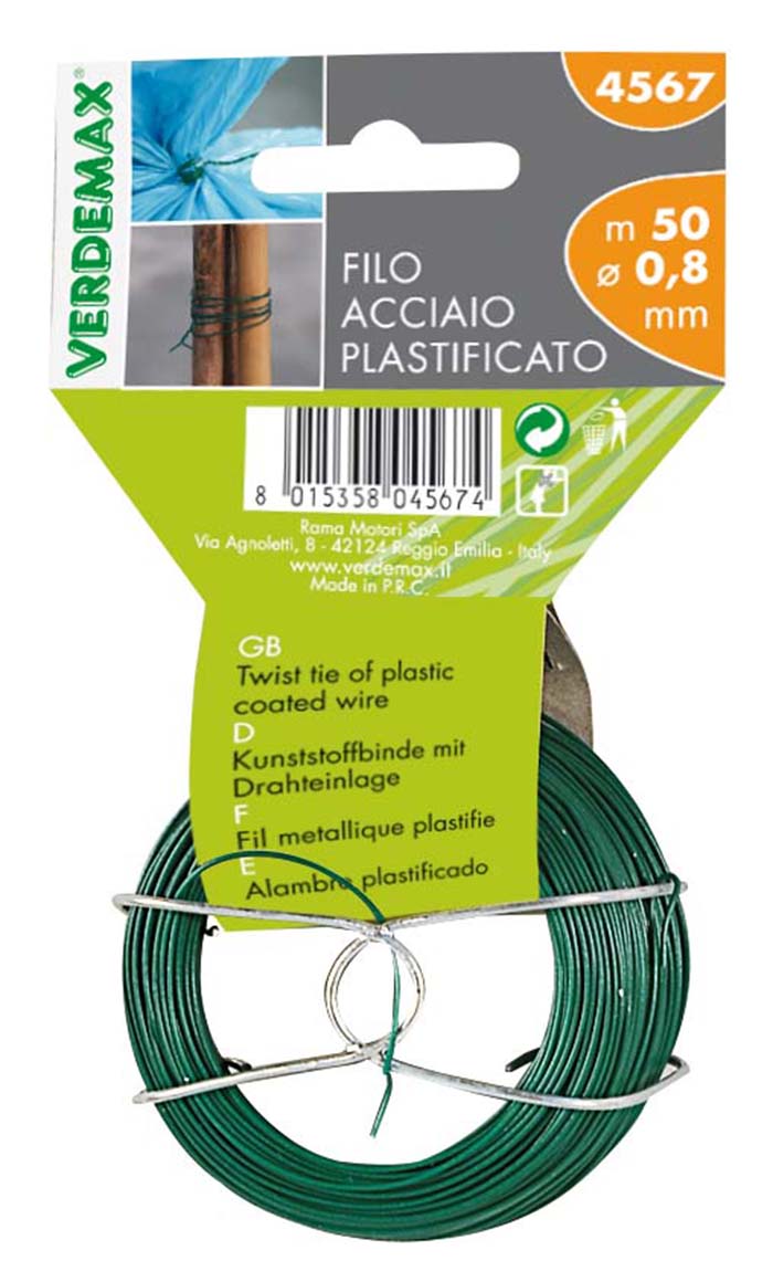 VERDEMAX ROUND STEEL WIRE 0.8MM GREEN