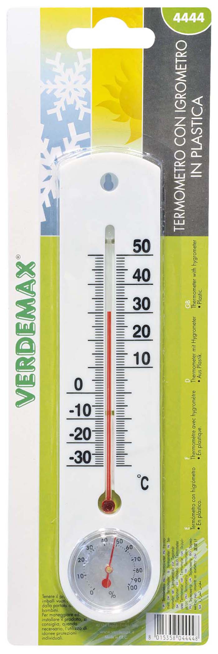 VERDEMAX THERMO/HYGROMETER 25X5.5CM