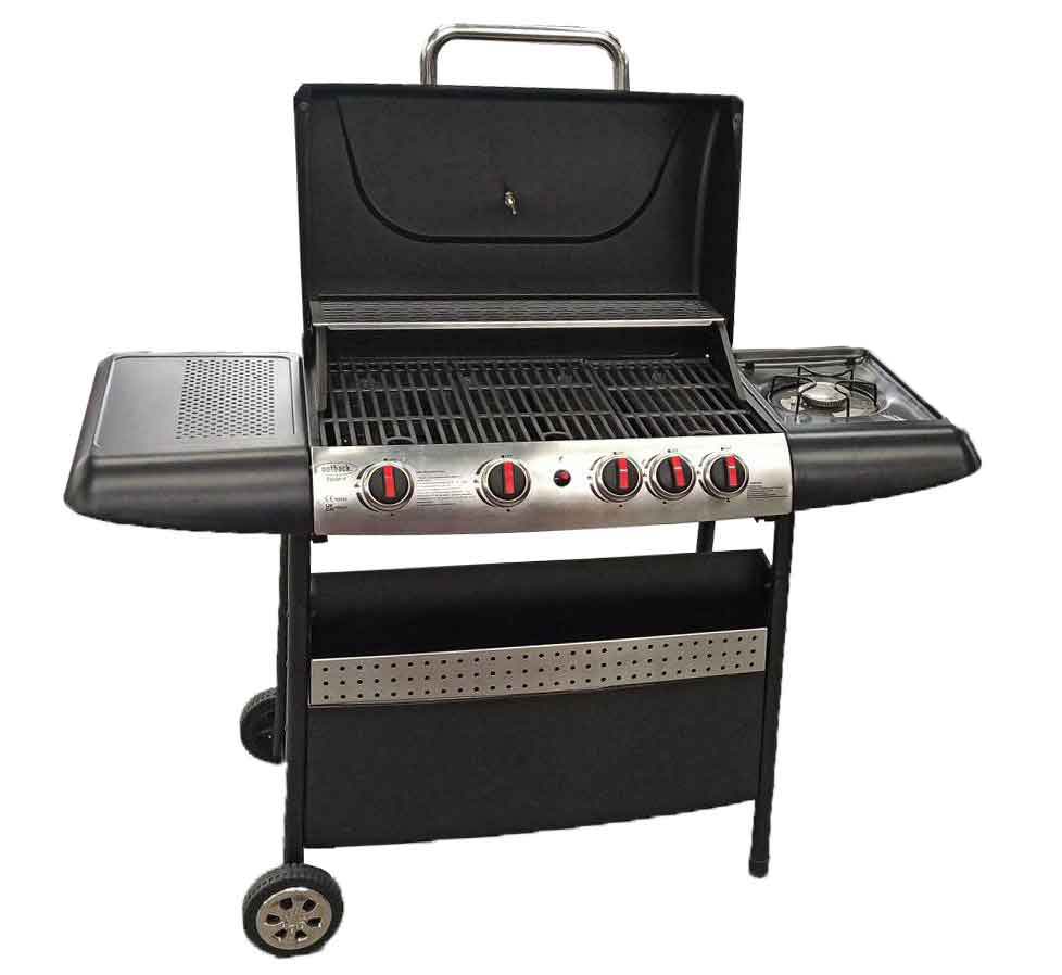 OUTBACK GAS BBQ SIZZLER 12KW 4 BURNERS + 2.5KW SIDE BURNER