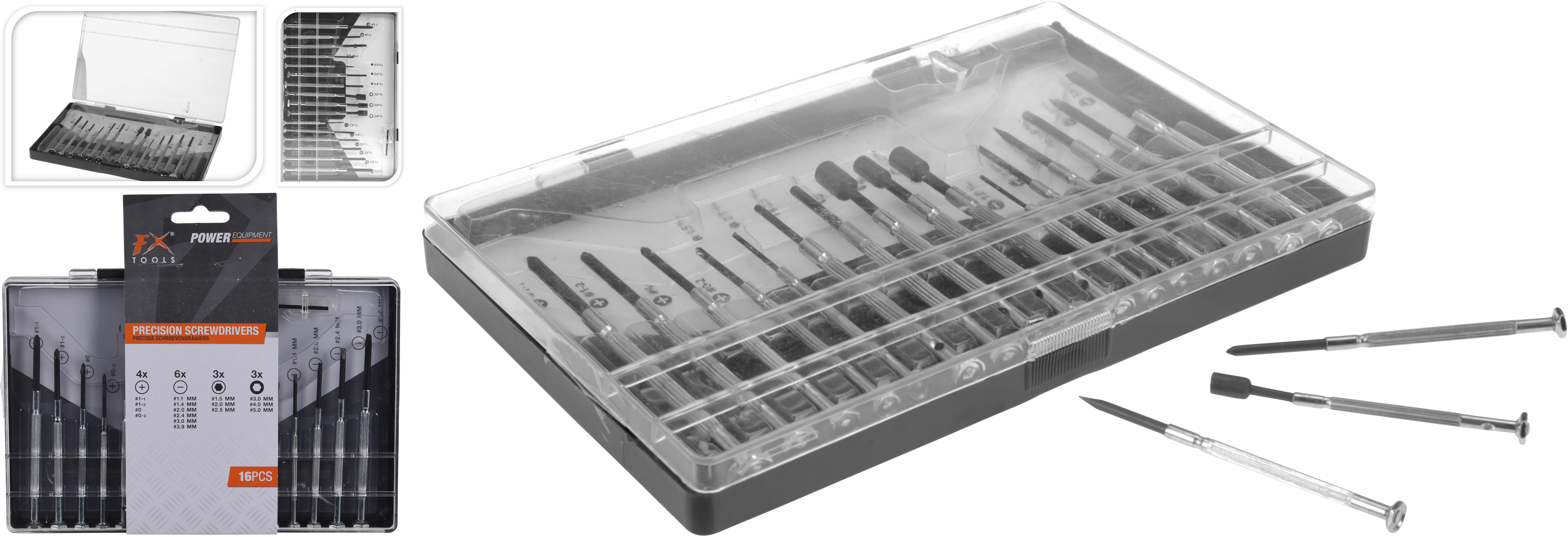 SCREWDRIVERSET 16PCS PRECISION