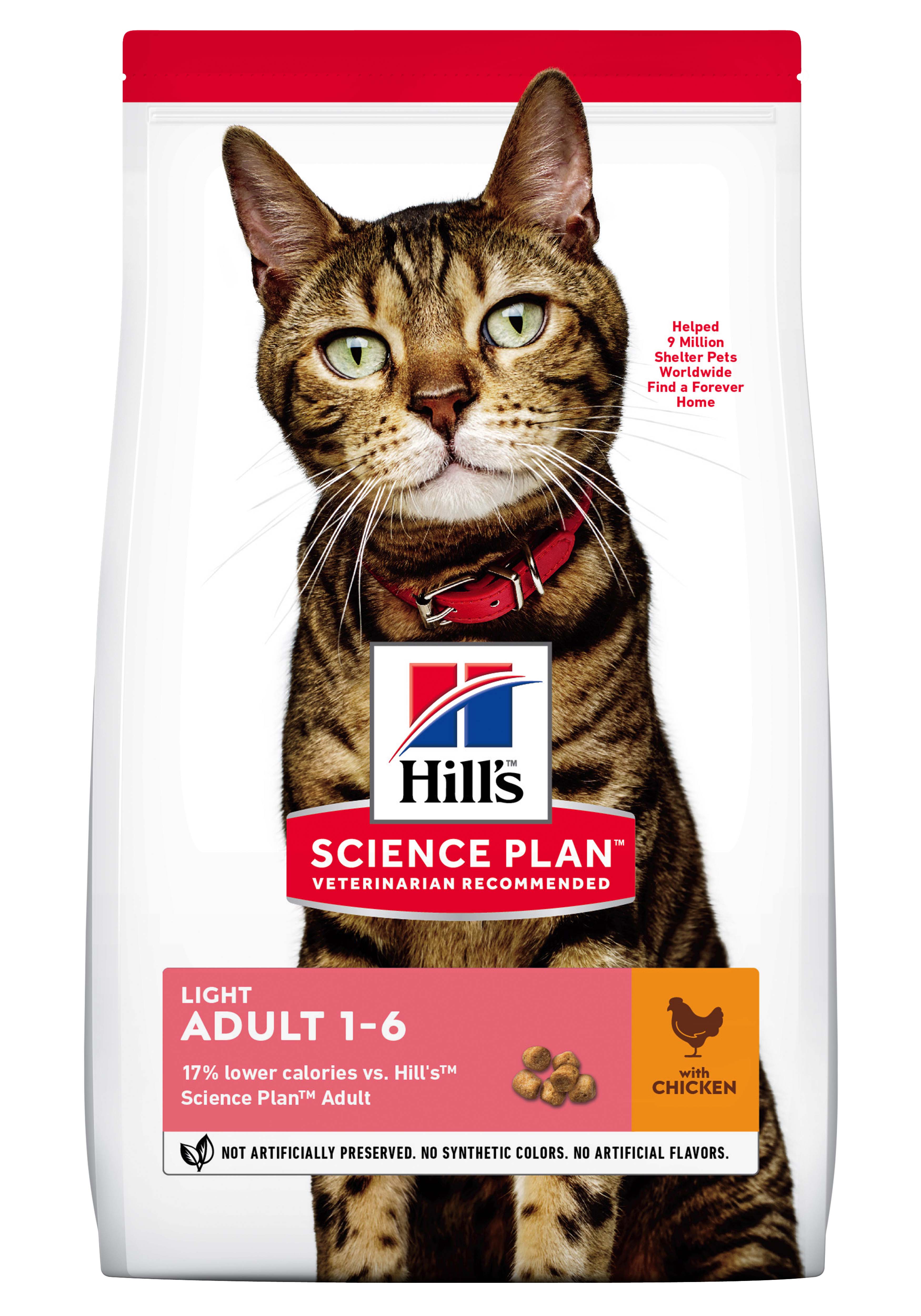 HILLS SCIENCE PLAN LIGHT ADULT CAT FOOD CHICKEN 3KG