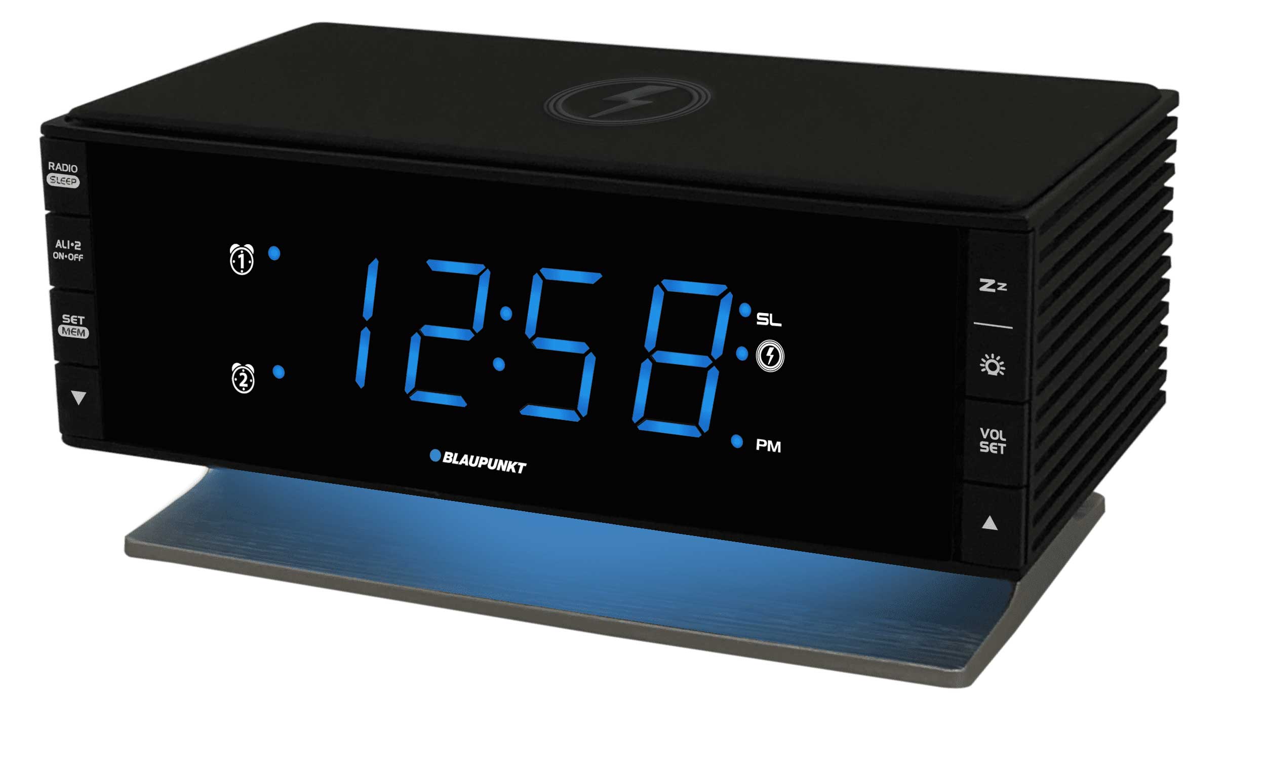 BLAUPUNKT CR55CHARGE CLOCK RADIO WITH WIRELESS AND USB CHARGER